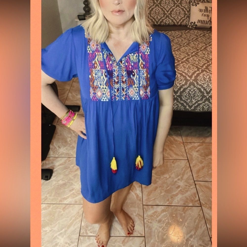 NEW Boutique Dress with Tassels Tunic babydoll